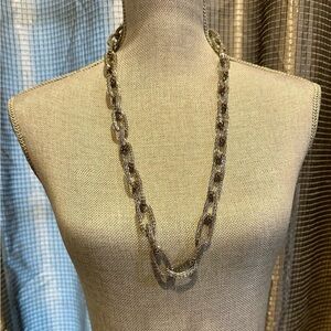 Boutique Silver Mesh Large Link 30” Necklace Chain